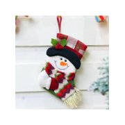 3D Doll Decor Christmas Stockings Candy Socks Gift Holder Bag With Hanging Loops Xmas Tree Fireplace Seasonal Decorations