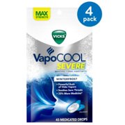 (4 Pack) Vicks VapoCOOL Severe Medicated Drops 45 Count