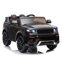 Battery Powered Electric Vehicles for Kids, URHOMEPRO Ride on Cars with Remote Control, Power 4 Wheels Truck Car with 3 Speed, Lights, Ride on Toys for Girls Boys, Kids Party Gift, Black, W14080