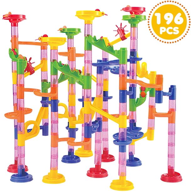 Marble Race Track 196 Pcs Marble Run Compact Set, Construction Building Blocks Toys, STEM Learning Toy, Educational Building Block Toy