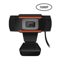 30 Degrees Rotatable 2.0 HD Webcam USB Camera Rotatable Video Recording Web Camera With Microphone For PC Laptop Desktop Video,Orange,1080P