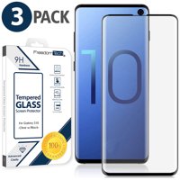 Samsung Galaxy S10 Screen Protector 3-Pack Premium HD Clear Tempered Glass Screen Protector For Samsung Galaxy S10, Anti-Scratch, Anti-Bubble, Case Friendly 3D Curved Film Compatible with Galaxy S10