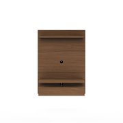 City 1.2 Floating Wall Theater Entertainment Center in Nut Brown