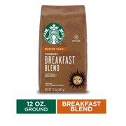 Starbucks Medium Roast Ground Coffee  Breakfast Blend  100% Arabica  1 bag (12 oz.)