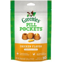 Greenies Pill Pockets Capsule Size Natural Dog Treats (Various Flavors + Sizes)