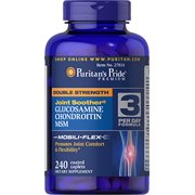 Puritan's Pride Double Strength Glucosamine, Chondroitin & MSM Joint Soother-240 Caplets