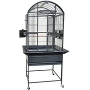 Kings Cages 9002422 Dome Top Bird Cage. (Gray/Silver.)