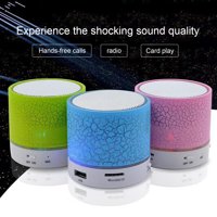 Aibecy Mini Wireless Speaker Colorful Light Small Crack Luminous Sound Column Speaker Subwoofer Portable Support TF Card AUX