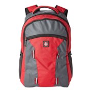 Swiss Tech Gray and Red Reflective Backpack