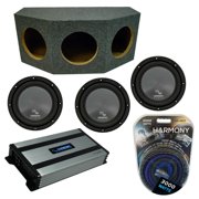 Harmony Audio R124 Triple 12" Subwoofer Loaded 1800 Watt Sub Box & HA-A800.1 Amp