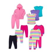 Little Star Organic Baby Girls & Toddler Girls Bright Mix ' Match Outfits Star-Pack, 12pc Gift Set (9M-5T)
