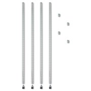 Alera Stackable Posts For Wire Shelving, 36" High, Silver, 4/Pack -ALESW59PO36SR