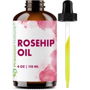 Organic Rosehip Seed Essential Oil - 4 oz Pure Cold Pressed Unrefined Rose Hip Serum for Face Hair Nails 100% Natural Skin Care Moisturizer Scar Removal & Facial Acne Treatment Anti Packaging May Vary
