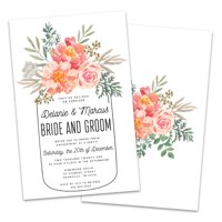 Personalized Floral Mason Jar Engagement Party Invitation