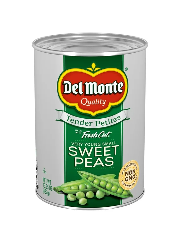 Del Monte Very Young Small Sweet Peas, 15.25 oz Can
