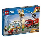 Lego City Fire Burger Bar Fire Rescue Fire Truck Toy 327 Pieces