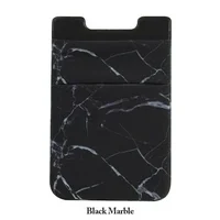 Cell Phone Sticker Marble Lycra Sticker Card Pocket Wallet for Most Smartphones