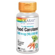 Solaray Food Carotene, Vitamin A 10000 IU | Healthy Skin, Eyes, Antioxidant & Immune Support