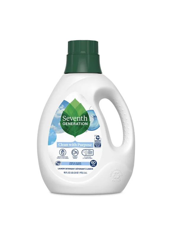 Seventh Generation  Free & Clear Liquid Laundry Detergent Biodegradable 90 oz, 1 Count