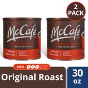 (2 Pack) McCafe Premium Roast Medium Ground Coffee 30 oz Can