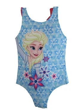 Disney Little Girls Blue Elsa Swimsuit 2T