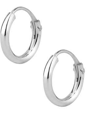 Hypoallergenic Sterling Silver Tiny 8mm (5/16 Inch) Hoop Earrings for Babies and Girls Ages 5 & Under