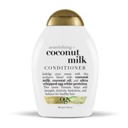 OGX Nourishing + Coconut Milk Moisturizing Conditioner for Strong & Healthy Hair, with Coconut Milk, Coconut Oil & Egg White Protein, Paraben-Free, Sulfate-Free Surfactants, 13 fl.oz