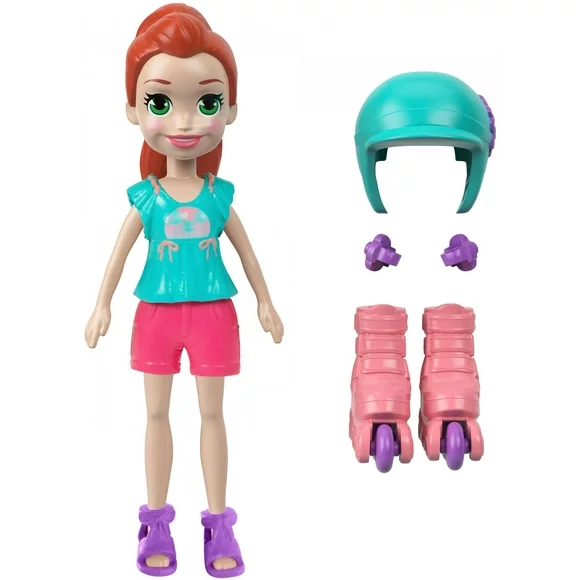 Polly Pocket Active Roller Chic Lila Adventure Doll