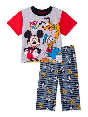 Mickey Mouse Toddler Boys Cotton Knit Pajamas, 2-Piece Set, Sizes 2T-4T