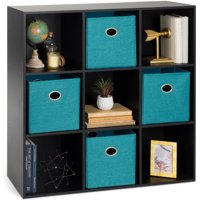 Best Choice Products 9-Cube Bookshelf, Display Storage System, Compartment Organizer w/ 3 Removable Back Panels - Black