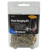Peerless Chain Flower Pot Hanging Kit, Zinc, #4842960