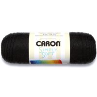 Caron Simply Soft Acrylic Black Yarn, 1 Each
