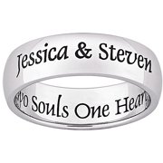 Personalized Two Souls Engraved Message Stainless Steel Band