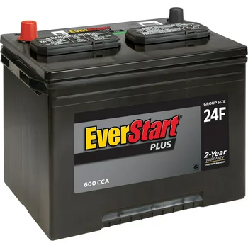 EverStart Plus Lead Acid Automotive Battery, Group Size 24F 12 Volt, 600 CCA