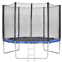 10 FT Trampoline Combo Bounce Jump Safety Enclosure Net W/Spring Pad Ladder