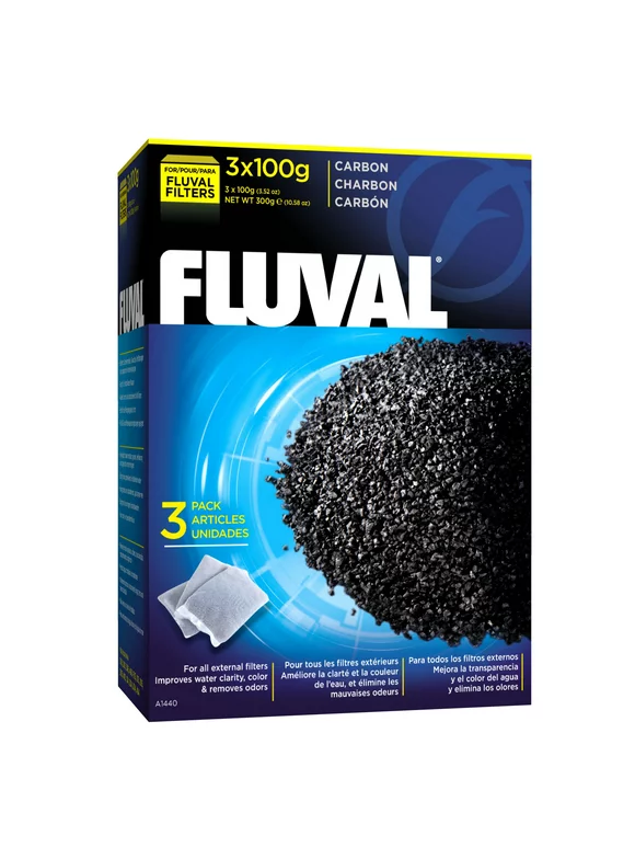 Fluval Carbon Nylon Bags, 100 grams, 3 Pack