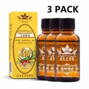 3 Pcs 100% Pure Plant Therapy Lymphatic Drainage Ginger Oil for Injury Recovery, Faster Pain Relief