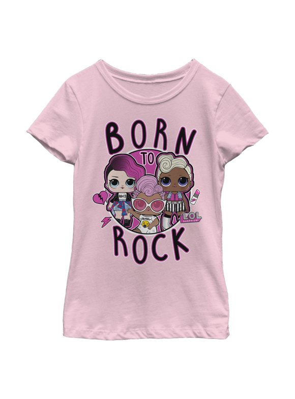 Girl's L.O.L Surprise Born to Rock Babies  Graphic Tee Light Pink X Small