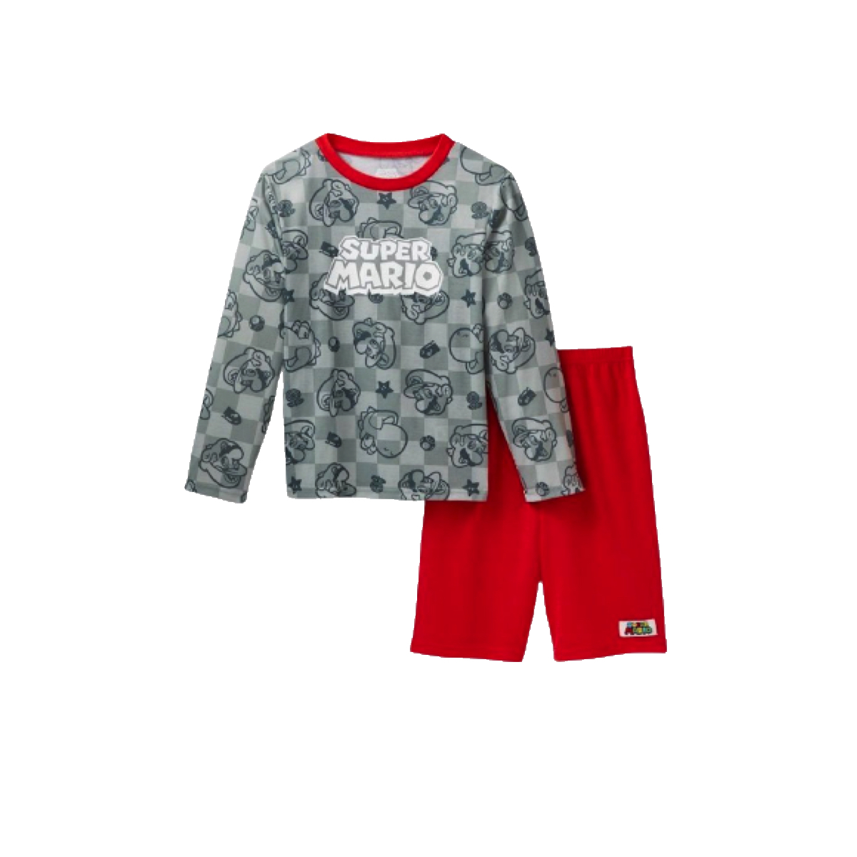 Mario Pajamas for Boys Super Mario Long Sleeve Kids PJs 2 Piece Set