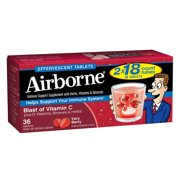 Airborne Immune Support Tablets with Vitamin C, Very Berry, 36 Ct