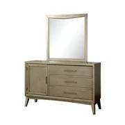Furniture of America Carmen 3-Drawer Dresser and Mirror Set in Gray