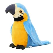 Talking Stuffed Parrot Repeat, Electronic Bird Speaking Pet, Waving Wings Plush Toy, Interactive Animated Gift for Kids