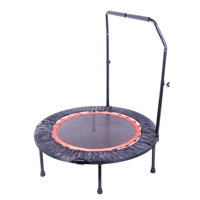 40 Inch Exercise Trampoline Adults Kids Indoor Fitness Trampoline with Safety Pad Handle Rail