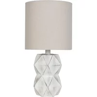Better Homes & Gardens White Wash Faceted Faux Wood Table Lamp