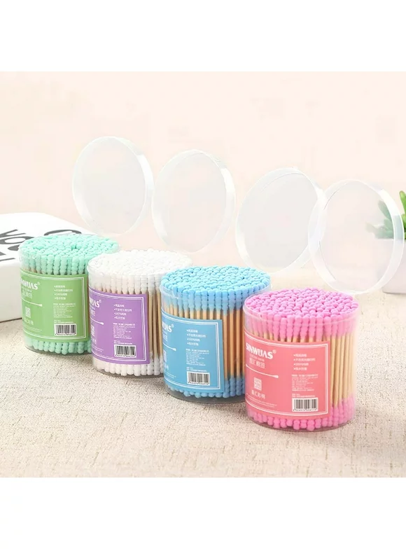 SPRING PARK Spiral Shaped Double Tipped Cotton Swabs Buds Paper Sticks Biodegradable Hypoallergenic Clean Care Beauty Makeup Cosmetic Tool