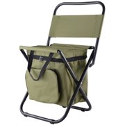 Novashion Camping Chair Foldable Portable Lightweight Backpack Outdoor Small Camping Folding Waterproof Oxford Fabric Backrest Chair Hold up 13L Cooler Bags Suitable for Fishing,Hiking,Picnic,Travel