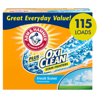 Arm & Hammer Plus OxiClean Powder Laundry Detergent, Fresh Scent, 115 Loads