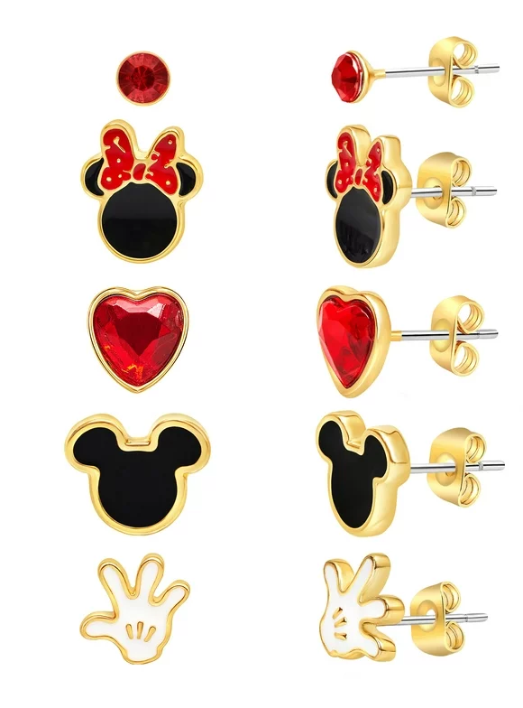 Disney Mickey and Minnie Mouse Female Fashion Stud Earrings, 5