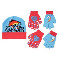 Hasbro Kids Winter Hat, Kids Gloves or Toddlers Mittens, My Little Pony Reversible Hat for Girl Ages 4-7