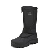 Mens Snow Boots Water-Resistant Insulated Fur Liner Winter Hiking Boots Nortiv 8 Quebec-M Black Size 9
